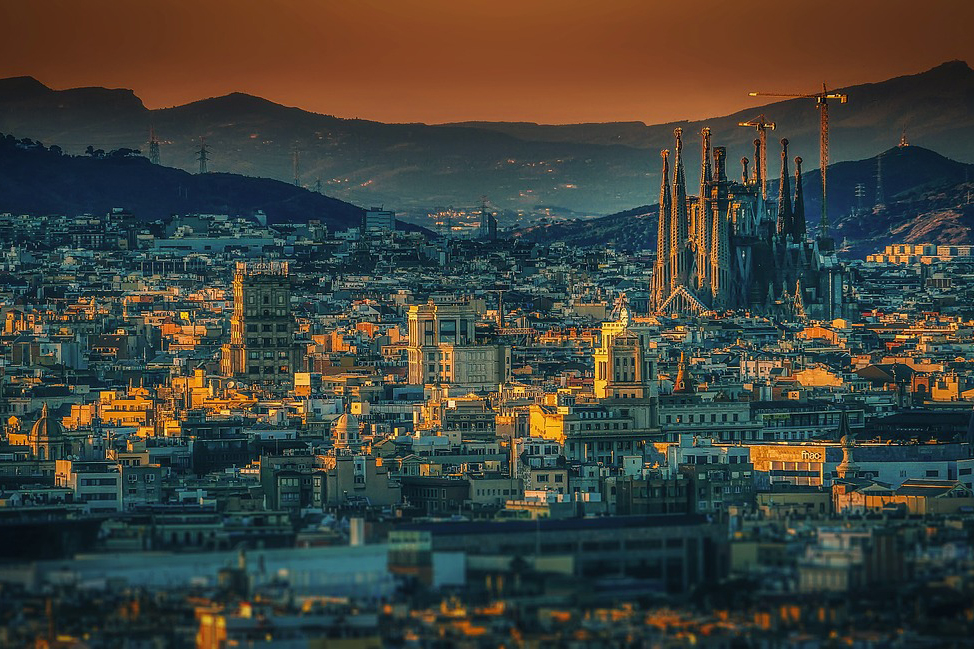 Vy över Barcelona